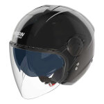 Casque jet nolan n20 - 2 visor classico 301 noir brillant - 2xs