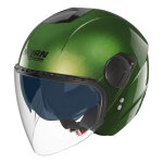 Casque jet nolan n20 - 2 visor classico nobile 336 vert m�tal brillant -
