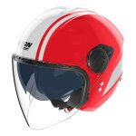 Casque jet nolan n20 - 2 visor dolce vita 349 rouge / blanc - xl
