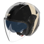 Casque jet nolan n20 - 2 visor impeto 344 noir / beige - s