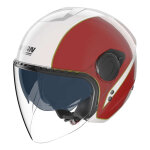 Casque jet nolan n20 - 2 visor tricolore 346 vert / rouge / blanc - 2xs