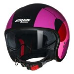 Casque jet nolan n21 06 bicromo 346 noir / violet / rouge - xs