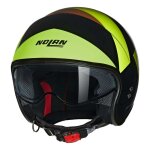 Casque jet nolan n21 06 tangente 348 noir / terra / verde impulso brillant
