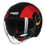 Casque jet nolan n21 visor 06 bicromo 350 noir / rouge / orange brillant -