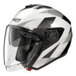 Casque jet nolan n40 - 6 duetto 342 blanc / gris / noir brillant - xl