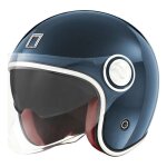 Casque jet nox premium heritage bleu p�trole - m