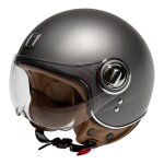 Casque jet nox premium idol titanium mat - xs