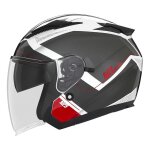 Casque jet nox n129 triom blanc / rouge - xs Casque jet nox n129 triom blanc / rouge - xs
