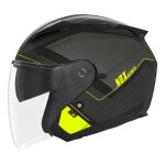 Casque jet nox n129 triom noir mat / jaune - s Casque jet nox n129 triom noir mat / jaune - s