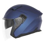 Casque jet nox n130 bleu mat - xs