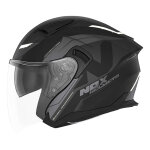 Casque jet nox n130 klint noir mat / blanc - xs