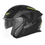 Casque jet nox n130 klint noir mat / jaune - xs