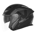 Casque jet nox n130 klint noir mat / titanium - xs