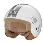 Casque jet nox n210 evo blanc / gris - xs