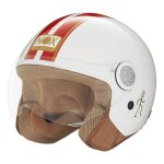 Casque jet nox n210 evo blanc / rouge - xs