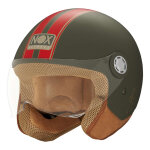 Casque jet nox n210 evo kaki / rouge - xs