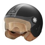 Casque jet nox n210 evo noir mat / titanium - s