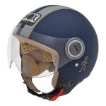 Casque jet nox n210 mat bleu / gris nardo (ece 22. 05) - m
