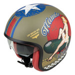 Casque jet premier vintage pin up military bm kaki / rouge mat (ece 22. 0 Casque jet premier vintage pin up military bm kaki / rouge mat (ece 22. 0
