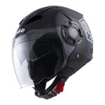 Casque jet pull - in open face holographic noir brillant - xs