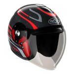 Casque jet roof ro38 voyager carbon arrow rouge / acier - s