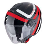 Casque jet scorpion exo - city 2 riva black / red - xs