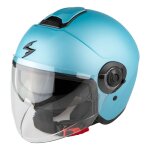 Casque jet scorpion exo - city ii solid celestial bleu mat - s