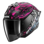 Casque jet shark jet cup replica redding black / violet / bleu mat - xs