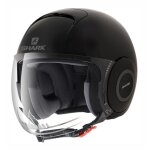 Casque jet shark micro blank mat noir - xl