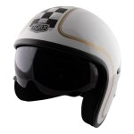 Casque jet torx harry flag racer blanc - xs