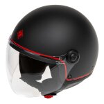 Casque jet tucano urbano el'jettin ac milan skyline matt black - xs
