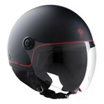 Casque jet tucano urbano el'jettin ac milan skyline matt black - xs