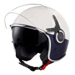 Casque jet vespa vj blanc / bleu - xs