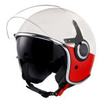 Casque jet vespa vj blanc / rouge - xs Casque jet vespa vj blanc / rouge - xs