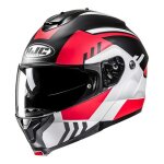 Casque modulable hjc c91n kaon mc1sf noir / rouge / blanc mat - xs