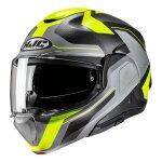 Casque modulable hjc f100 bios mc3hsf gris / noir / jaune fluo mat - 2xl