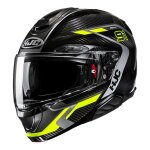 Casque modulable hjc rpha91 carbon lagos mc3h noir / jaune brillant - s
