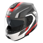 Casque modulable nolan n100 - 6 cinetico 361 noir / gris / rouge mat - m