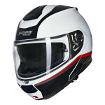 Casque modulable nolan n100 - 6 incognito 344 blanc / rouge / noir metal - s