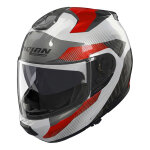 Casque modulable nolan n100 - 6 scia 364 blanc / rouge / noir brillant - xl