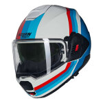 Casque modulable nolan n120 - 1 lineo 347 blanc / bleu / rouge brillant - 2xl