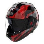 Casque modulable nolan n120 - 1 onirico 375 noir / rouge / gris brillant - m