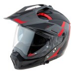 Casque modulable nolan n70 - 2 x 06 skyfall n - com flat lava grey / red / bla