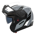 Casque modulable nolan n90 - 3 06 sincrono 352 gris / noir / blanc - 2xs