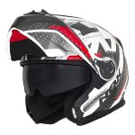 Casque modulable nox n966 focal blanc / rouge - l