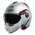 Casque modulable roof boxer alpha blackstar silverwhite / black mat - xs Casque modulable roof boxer alpha blackstar silverwhite / black mat - xs