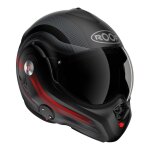 Casque modulable roof ro32 desmo streamline noir / titane / rouge mat - xs