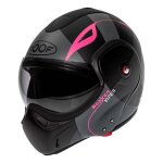 Casque modulable roof ro9 boxxer viper noir / rose mat - xs