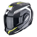 Casque modulable scorpion exo - tech evo carbon cosy black / neon yellow -