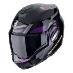 Casque modulable scorpion exo - tech evo conquer black / chameleon - s